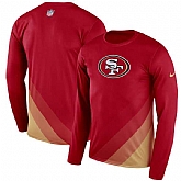 San Francisco 49ers Nike Scarlet Sideline Legend Prism Performance Long Sleeve T-Shirt,baseball caps,new era cap wholesale,wholesale hats